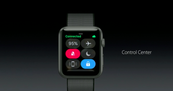 watchos 3 control center