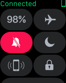 watchos 3 control center