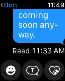 watchos 3 messaging