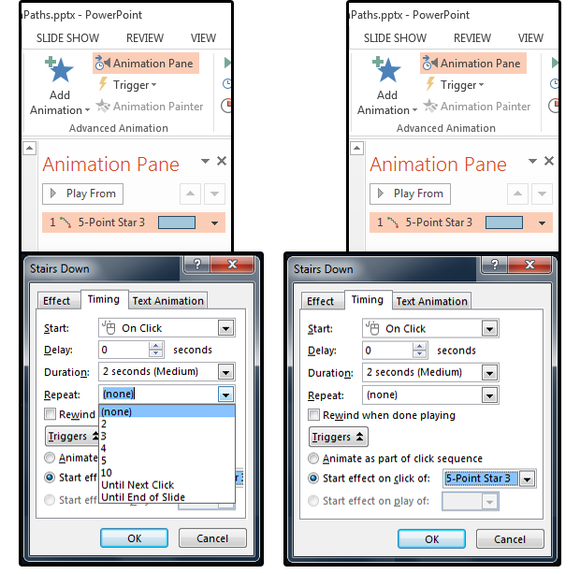 05 more timing options set repeat rewind triggers