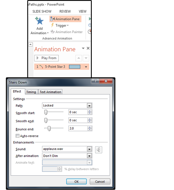06 settings include path auto reverse plus smooth start end bounce end