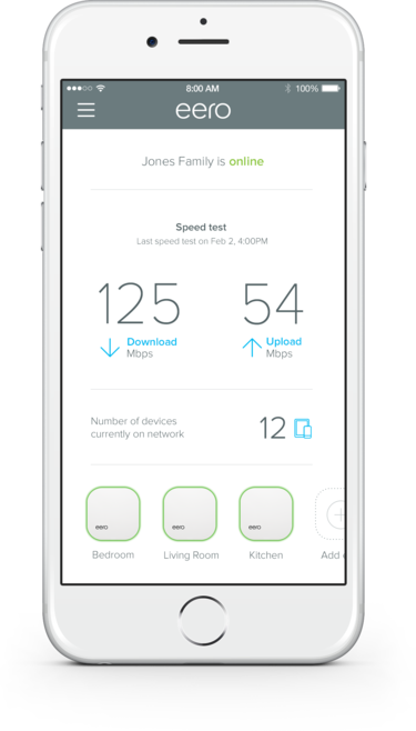 eero dashboard screenshot
