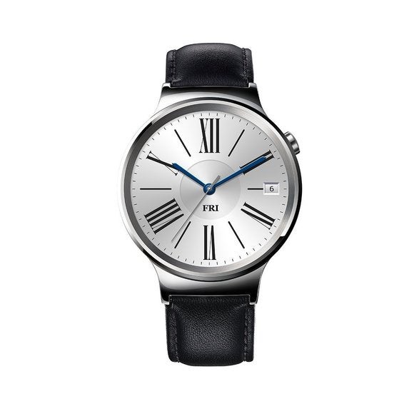 Huawei Watch - Stainless Steel w/ Black Leather Band Version