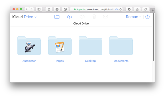 icloud website drive folders