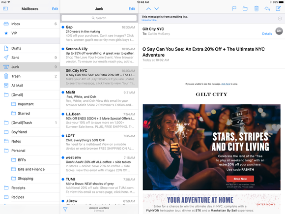 ios 10 ipad mail