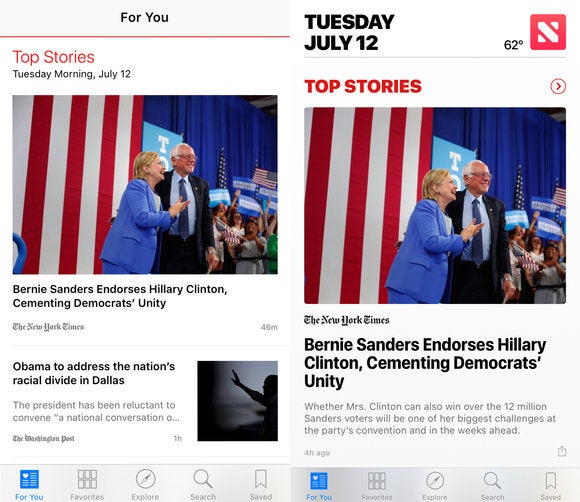 Get To Know Ios 10 S Updated Apple News App With Breaking News Notifications Macworld