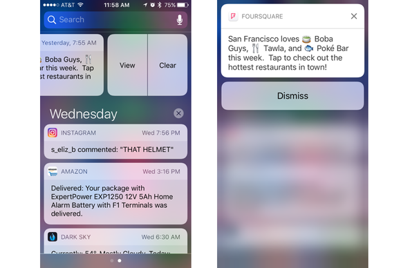 ios10 no 3d touch notifications
