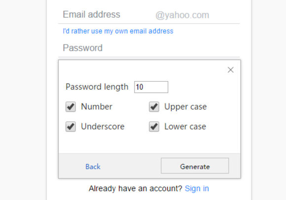 Maxthon passkeeper password options