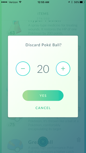 pokemon go drop pokeballs