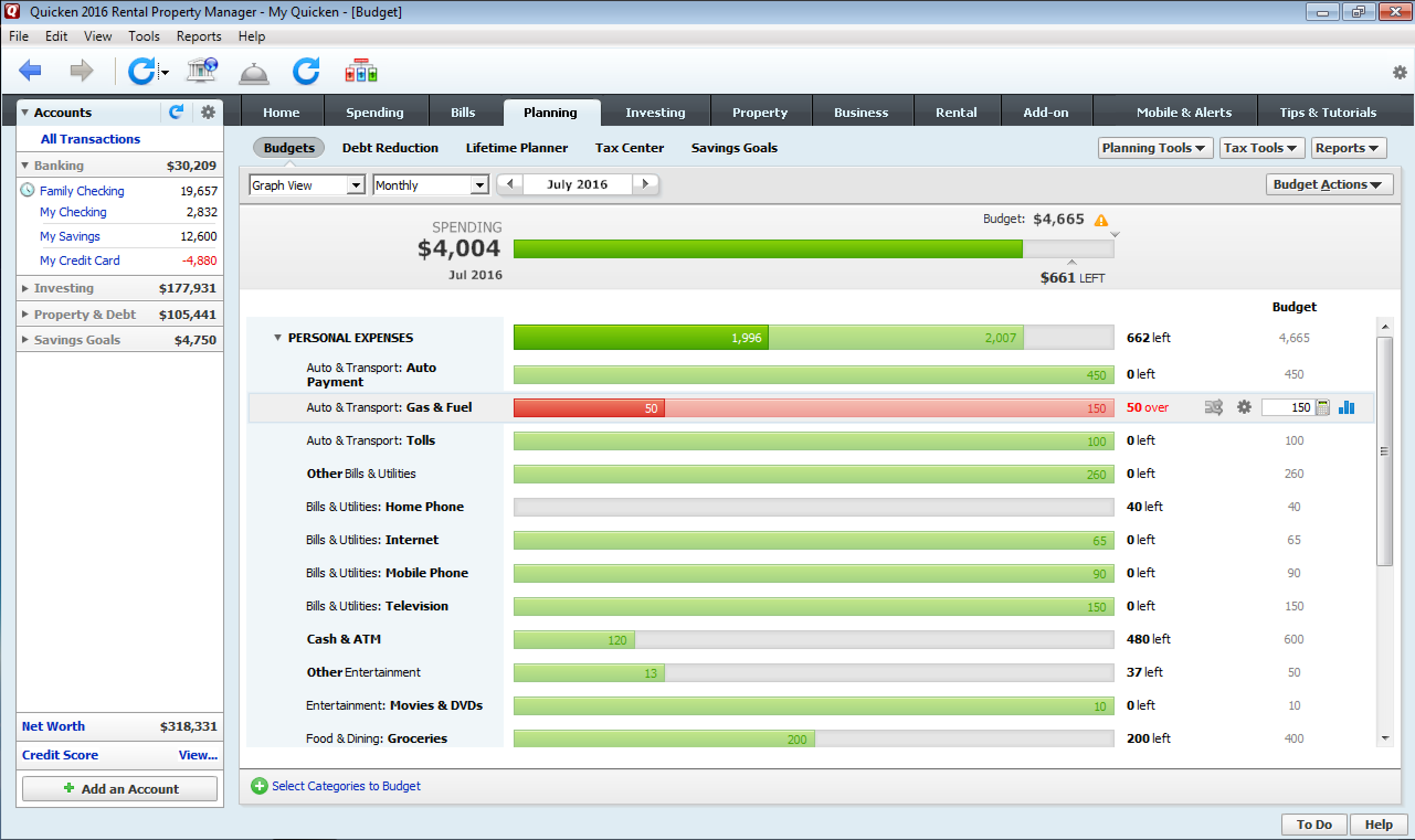 quicken personal finance software