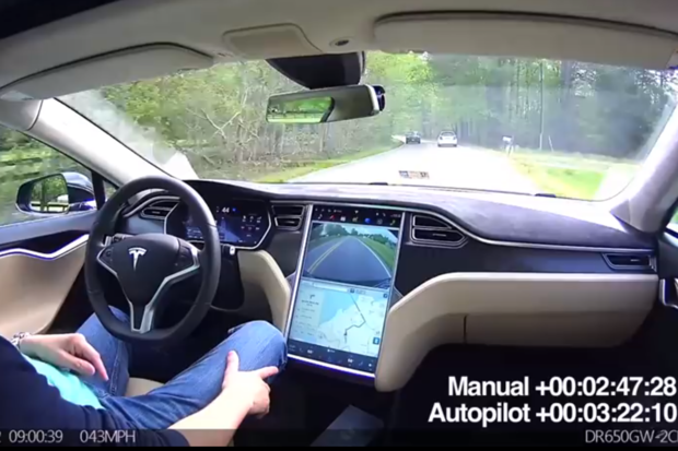Self-driving car Tesla