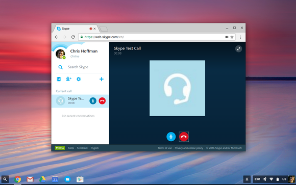 skype for chromebook video call