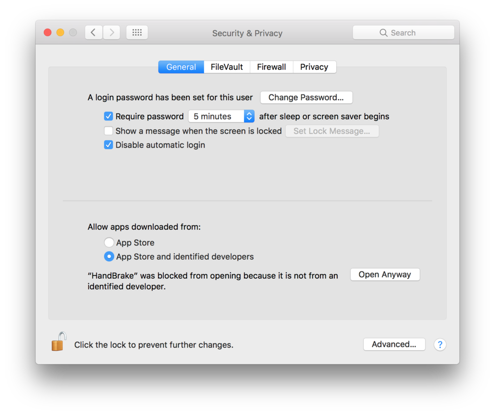 change settings on mac for opening applications downloaded from the internet