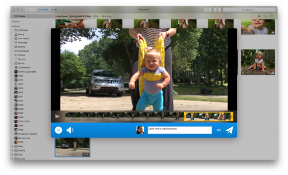 videotweet from os x photos