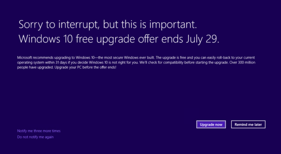 windows 10 full screen prompt