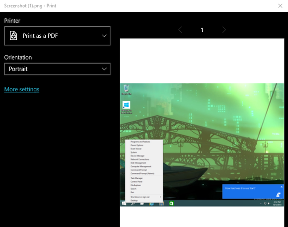 windows 10 print as pdf