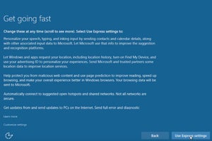 windows 10 install express settings