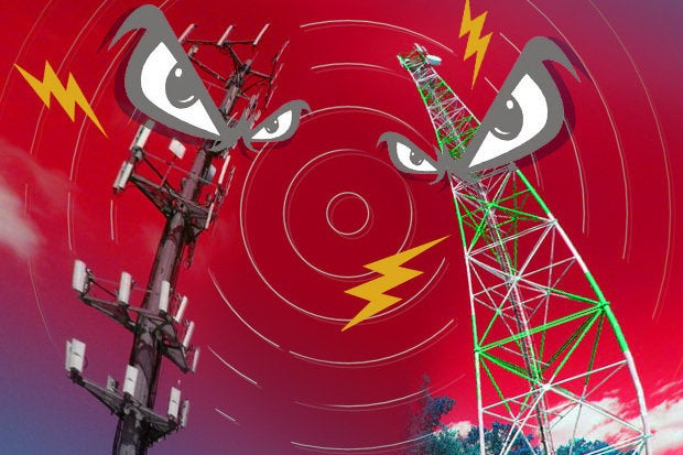 angry cell towers