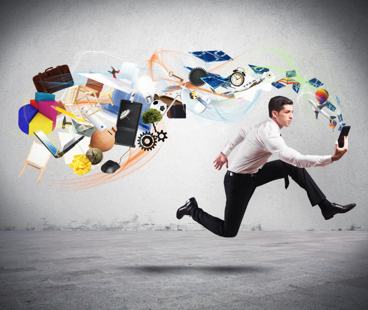 businesman apps applications smartphone