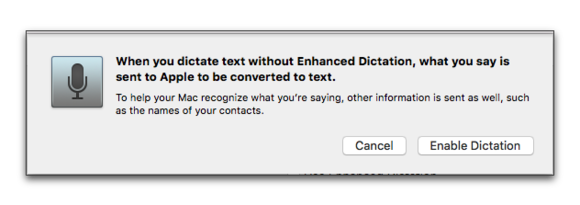 how to turn off voice dictation on mac