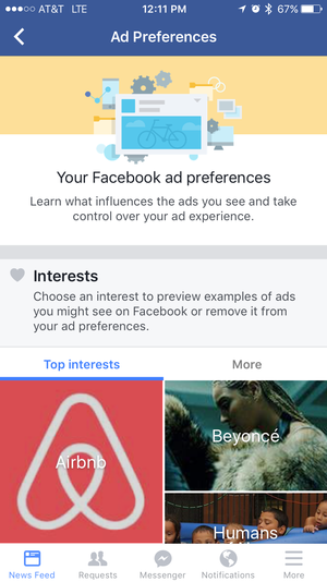 facebook ad preferences