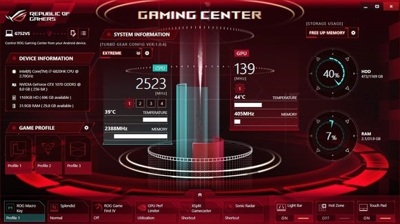 Asus ROG G752VS-XB72K Game Center 2