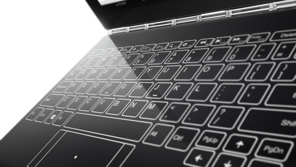 lenovo yoga book close up keyboard