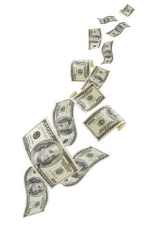 money falling
