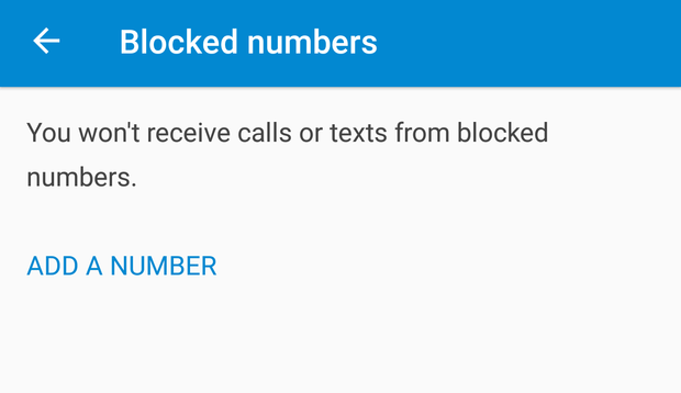 nougat blockednumbers