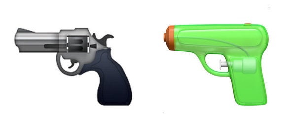 pistol gun emoji ios9 ios10