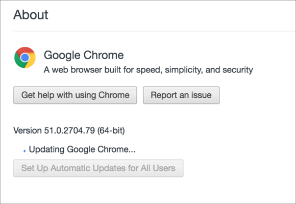 privatei chrome update section
