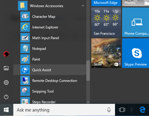 Quick assist app windows 10 что это