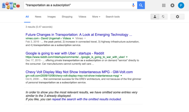Transportation as a Subscription