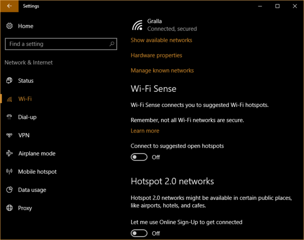 Wifi sense windows 10 что это