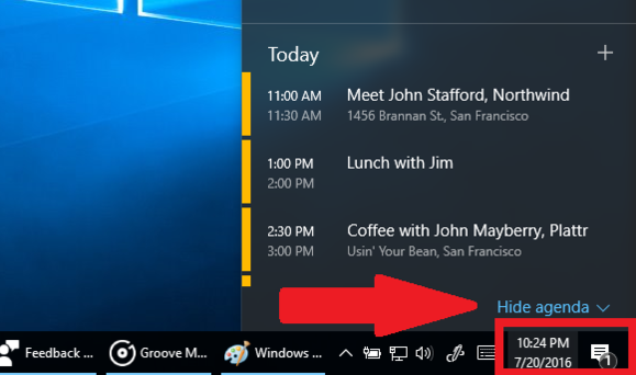 windows 10 badge notificatoins