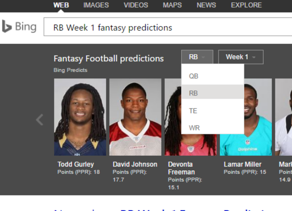 bing nfl fantasy football