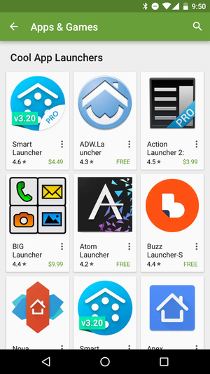 cool app launchers play store