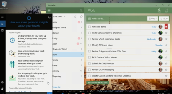 cortana health insights