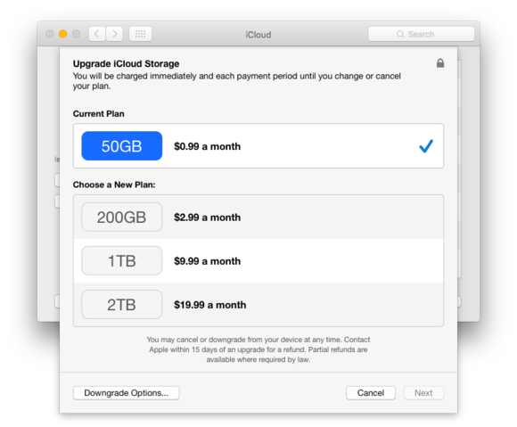 icloud subscription plans