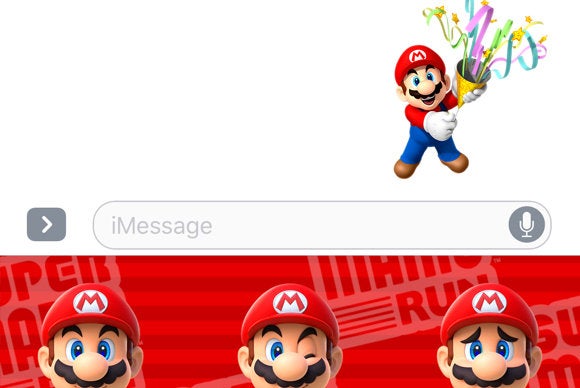 ios 10 imessage apps mario stickers