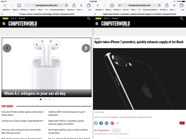 ios 10 split screen