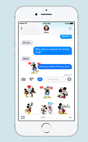 ios10 imessage disney stickers