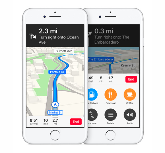 ios10 maps navigation