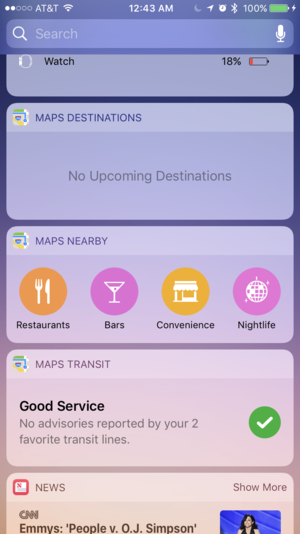 maps widgets