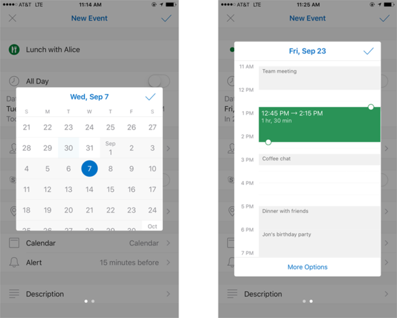 outlook improved calendar