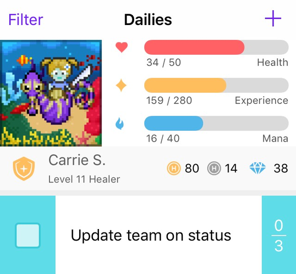 sample screen tasks page ios