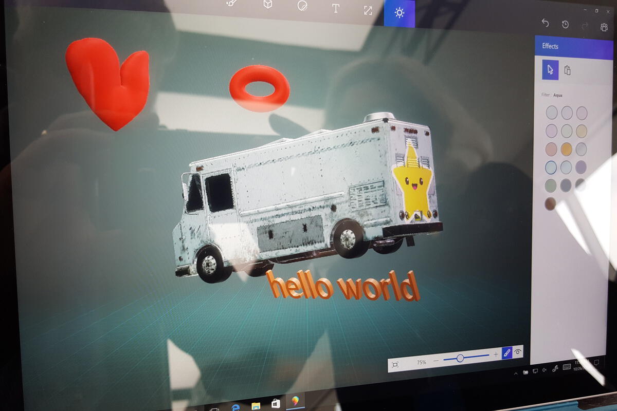 Paint3D burrito truck PCWorld Microsoft
