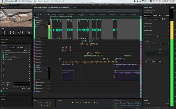 adobe audition cc 2015.2 ui with effects rack