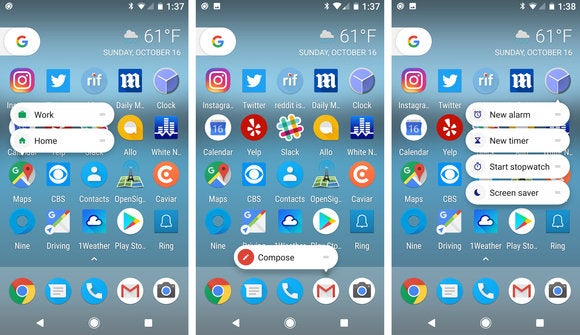 android 7.1 app shortcuts