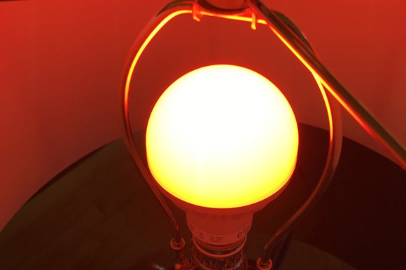 Elgato Avea color LED smart bulb in a lamp